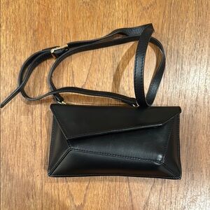 Black Leather Crossbody Bag